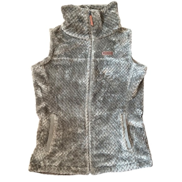 Columbia Women's Moss Green Fuzzy Fleece vest size M - Picture 1 of 7